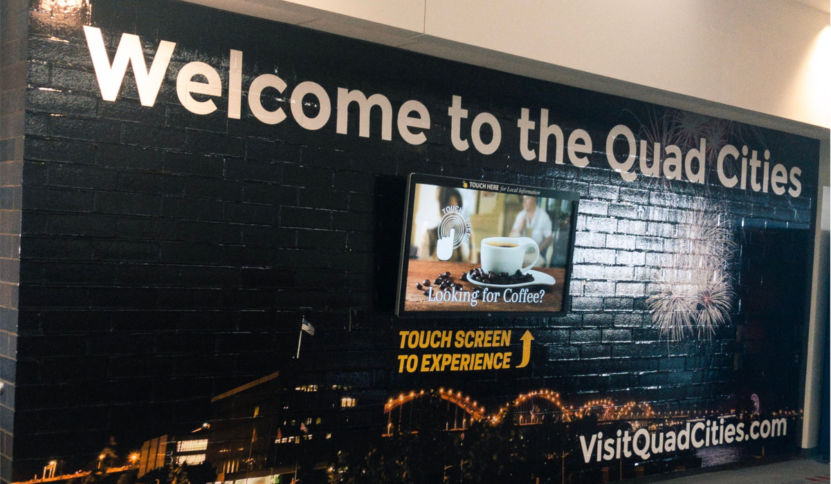 Touch screen at Quad Cities International Airport