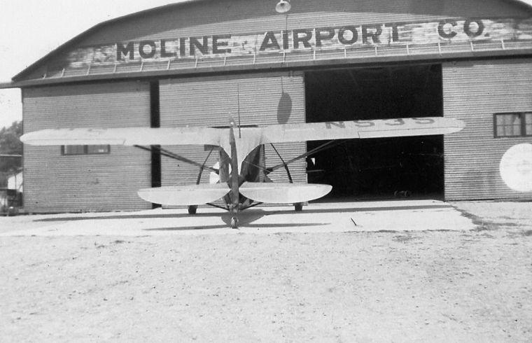 historical image of moline airport