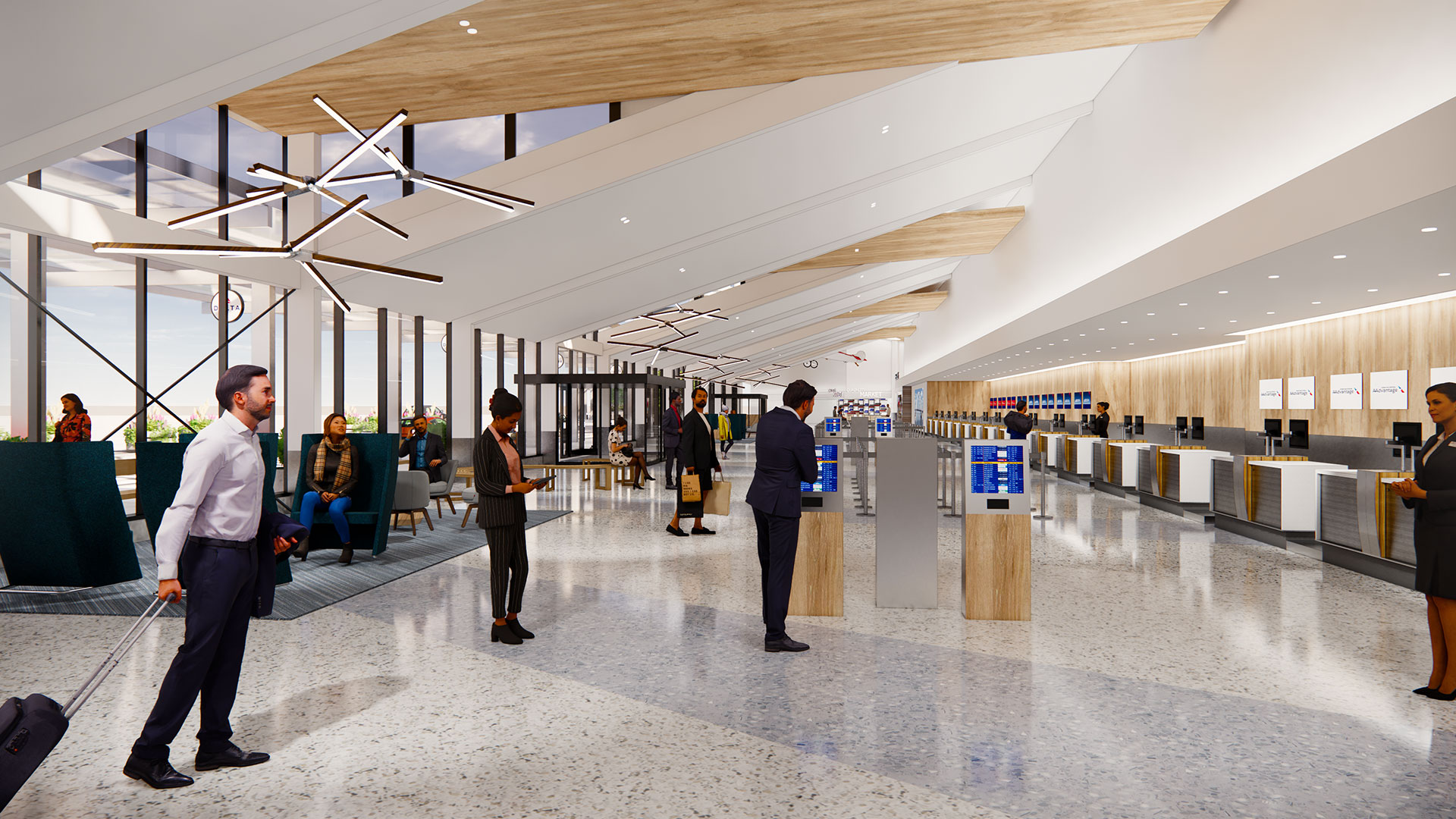 Rendering of Ticketing Area